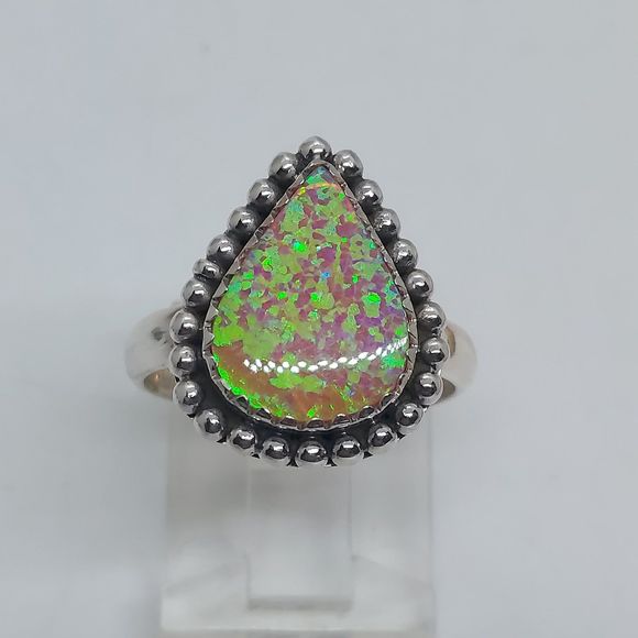 925 Jewelry - Opal Ring 925‎ Sterling silver size 7.25
